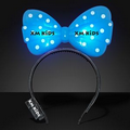 Light Up Blue Big Bow Headband - 5 Day